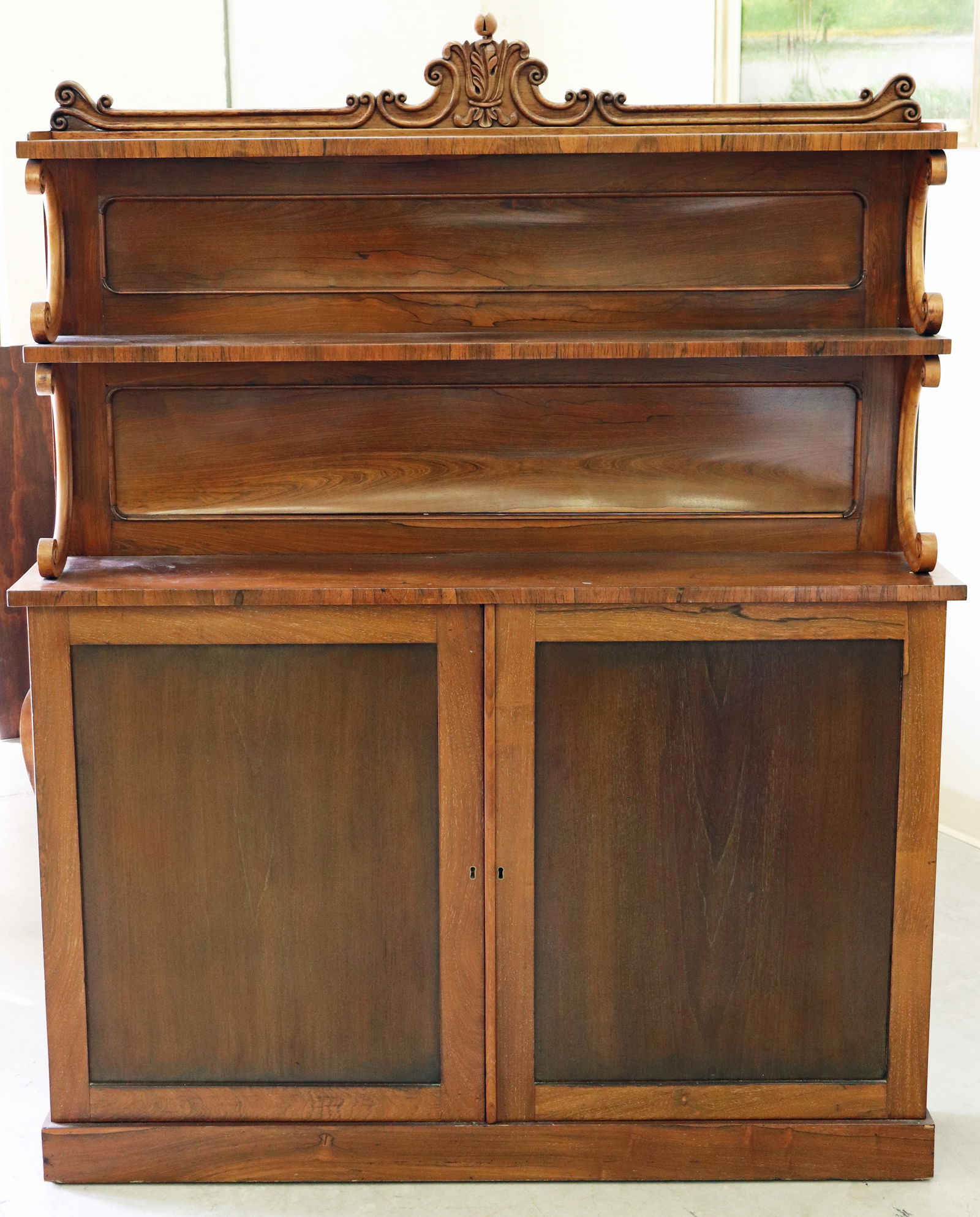 ANTIQUE ROSEWOOD BOOKCASE CABINET (1 of 4)