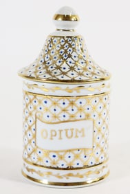 FRENCH PORCELAIN OPIUM APOTHECARY JAR