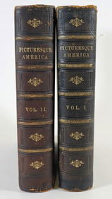 2 VOL PICTURESQUE AMERICA - WILLIAM CULLEN BRYANT