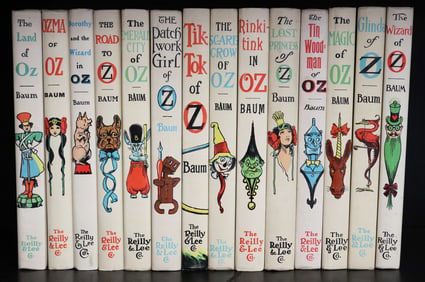 (14) WIZARD OF OZ BOOKS - FRANK BAUM -REILLY & LEE