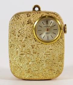 VINTAGE REUGE TRAVEL CLOCK MUSIC BOX