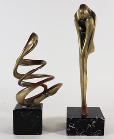 (2) MODERN METAL SCULPTURES