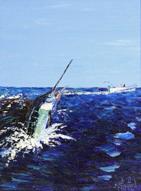MARK STANFORD "SAILFISH STRIKE" PAINTING