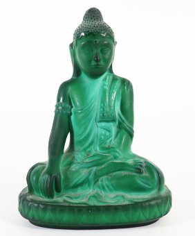 MALACHITE GLASS BUDDHA