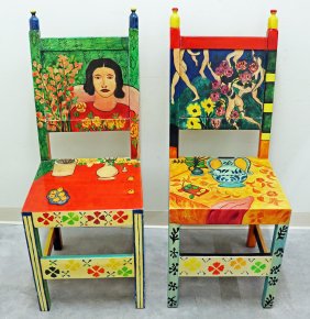 (2) DISENOS CAAESA AFTER MATISSE CHAIRS