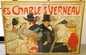 LARGE FRENCH STEINLEIN CHARLES VERNEAU LA RUE POSTER