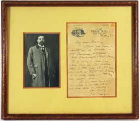 JOHN SINGER SARGENT HANDWRITTEN LETTER