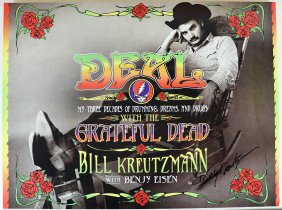 GRATEFUL DEAD POSTER SIGNED BILL KREUTZMANN