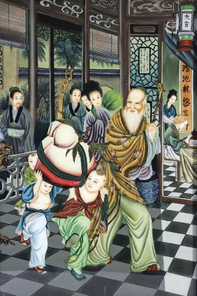 CHINESE REVERSE GLASS PAINTING