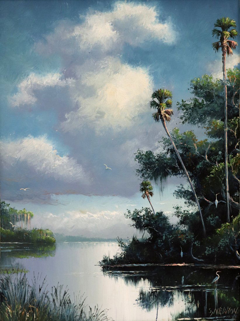SAM NEWTON BACKWATER PALMS HIGHWAYMEN PAINTING (1 of 6)