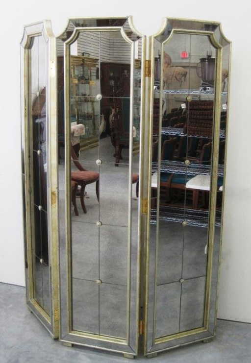 MIRROR ROOM DIVIDER 3 PANEL SCREEN