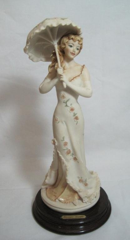 GIUSEPPE ARMANI YOUNG LADY WITH UMBRELLA: 11" Tall. With original box.