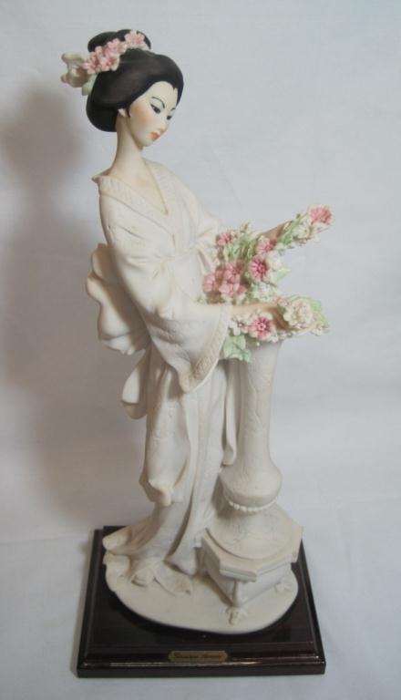 GIUSEPPE ARMANI ORIENTAL GIRL WITH VASE: 13" Tall. With original box.