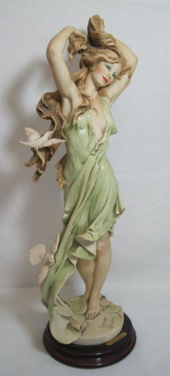 GIUSEPPE ARMANI AURORA GIRL WITH DOVES: 769/7500. 18" Tall. With original box.