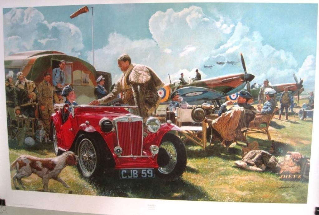 JAMES DIETZ SIGNED PRINT TO THE VICTOR: W/ COA #'d 168/750. Crease on right side.