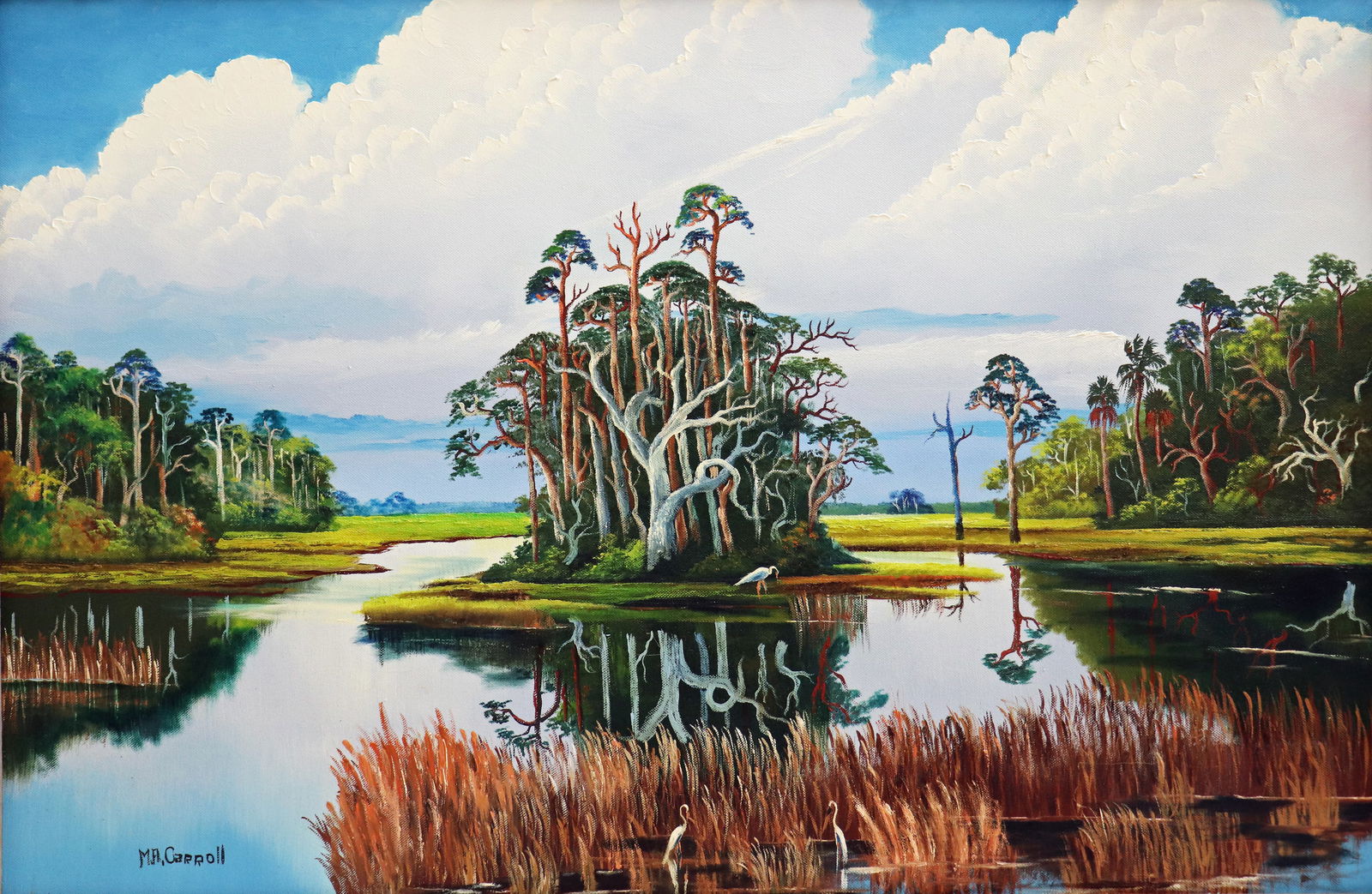 M.A. CARROLL BACKWOODS RIVER HIGHWAYMEN PAINTING (1 of 7)