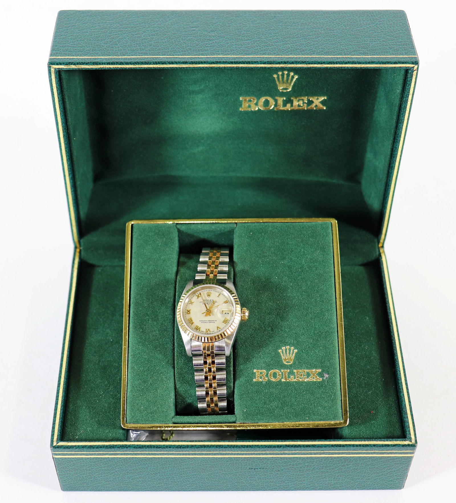 LADIES ROLEX DATEJUST 18K STAINLESS STEEL WATCH (1 of 5)