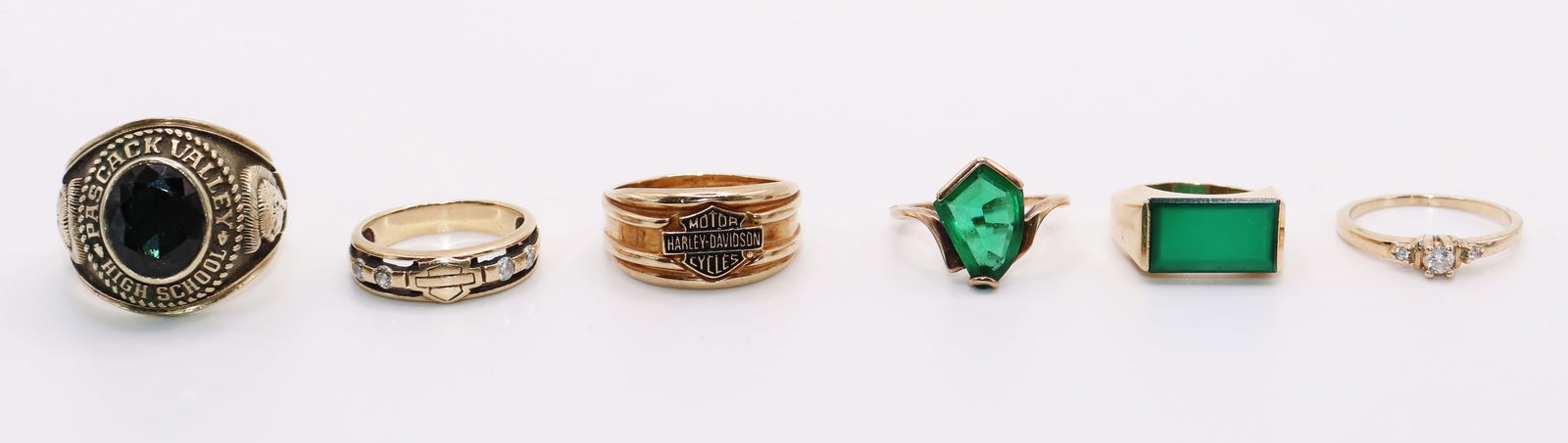 (6) VINTAGE 10K GOLD GEMSTONE RINGS - HARLEY (1 of 4)