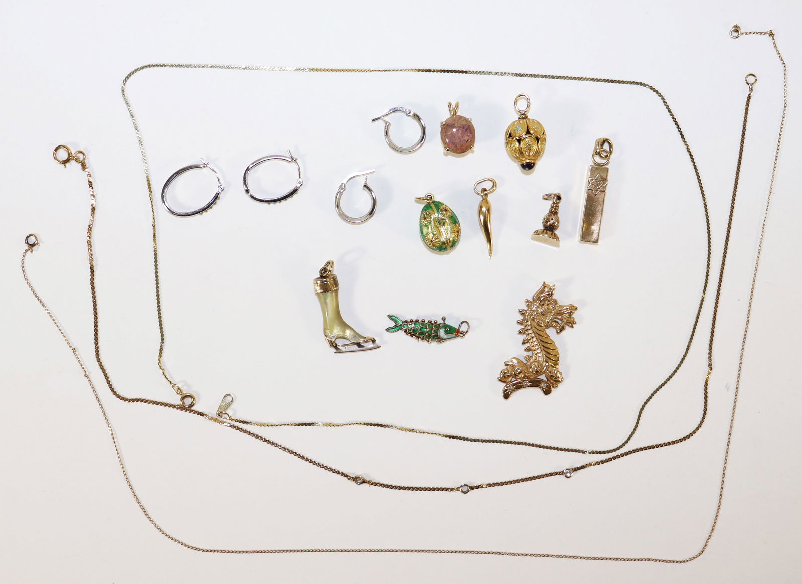 14K GOLD JEWELRY - EARRINGS - CHARMS - PENDANTS (1 of 3)