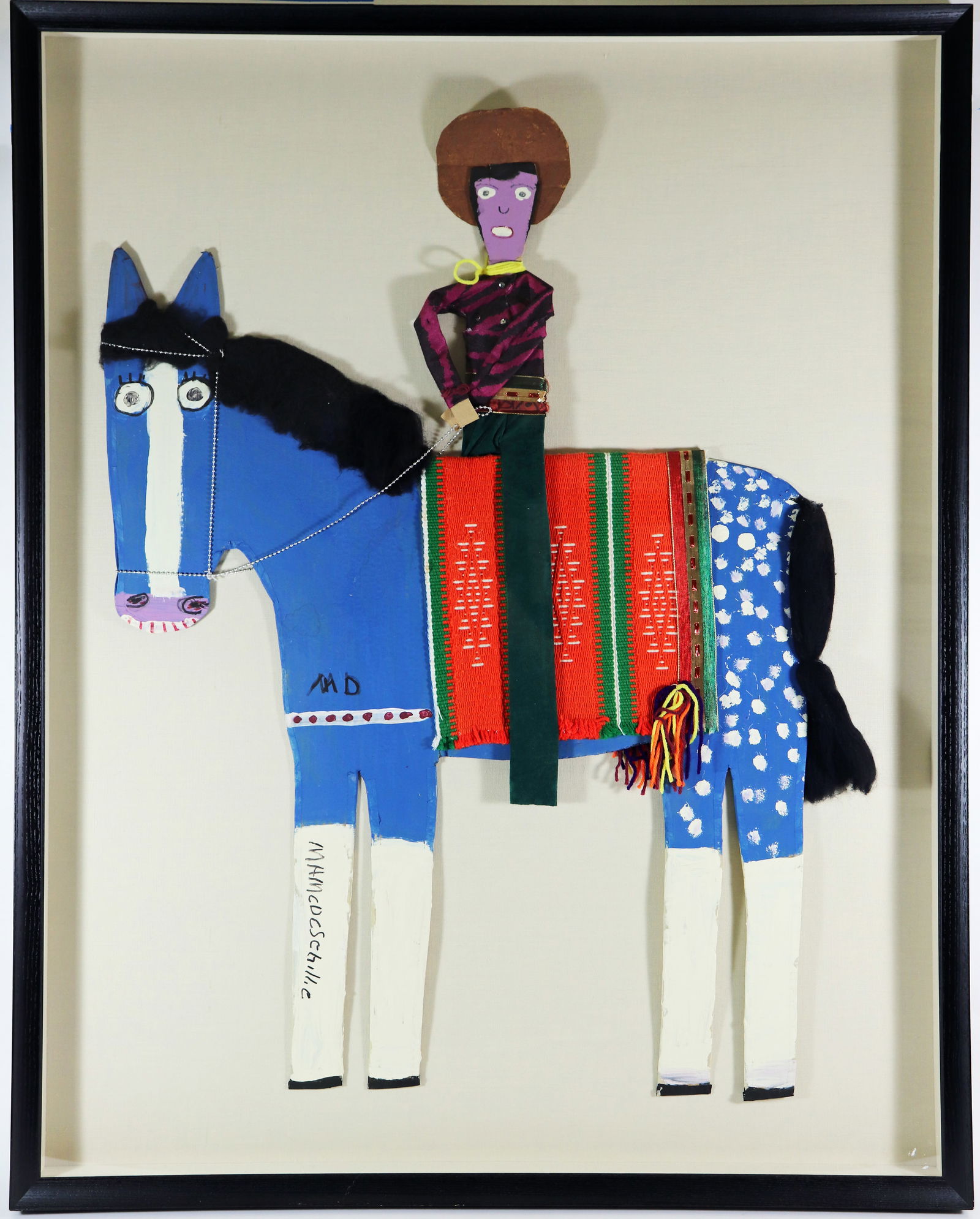 MAMIE DESCHILLIE NAVAJO FOLK ART COWBOY ART (1 of 4)