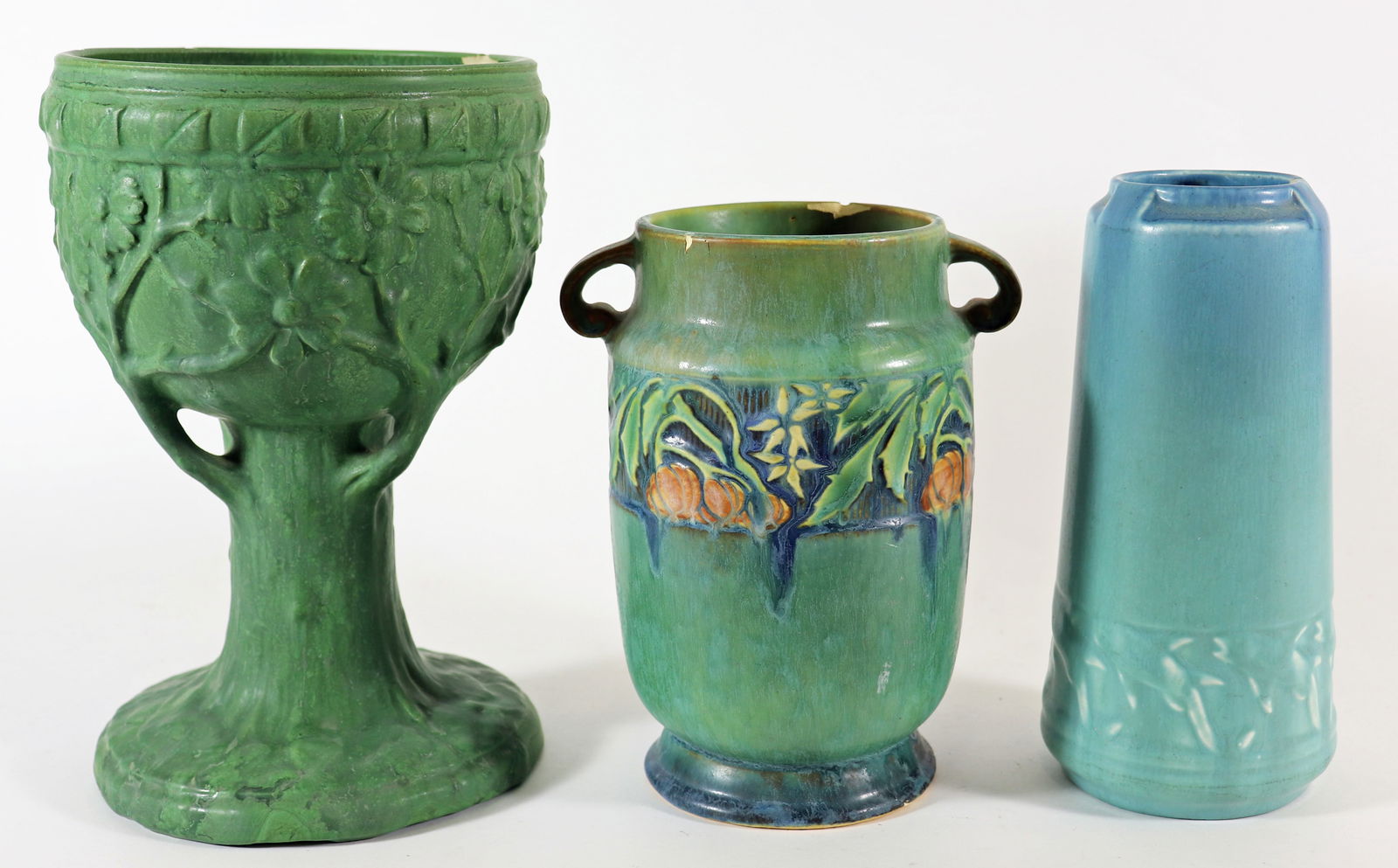 (3pc) ART POTTERY - ROSEVILLE - ROOKWOOD (1 of 6)