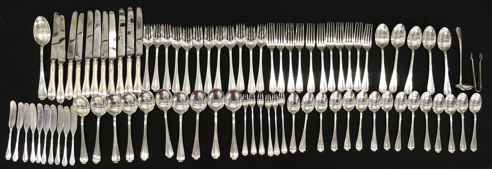 TIFFANY & CO STERLING FLATWARE - FLEMISH - 84 PC (1 of 5)
