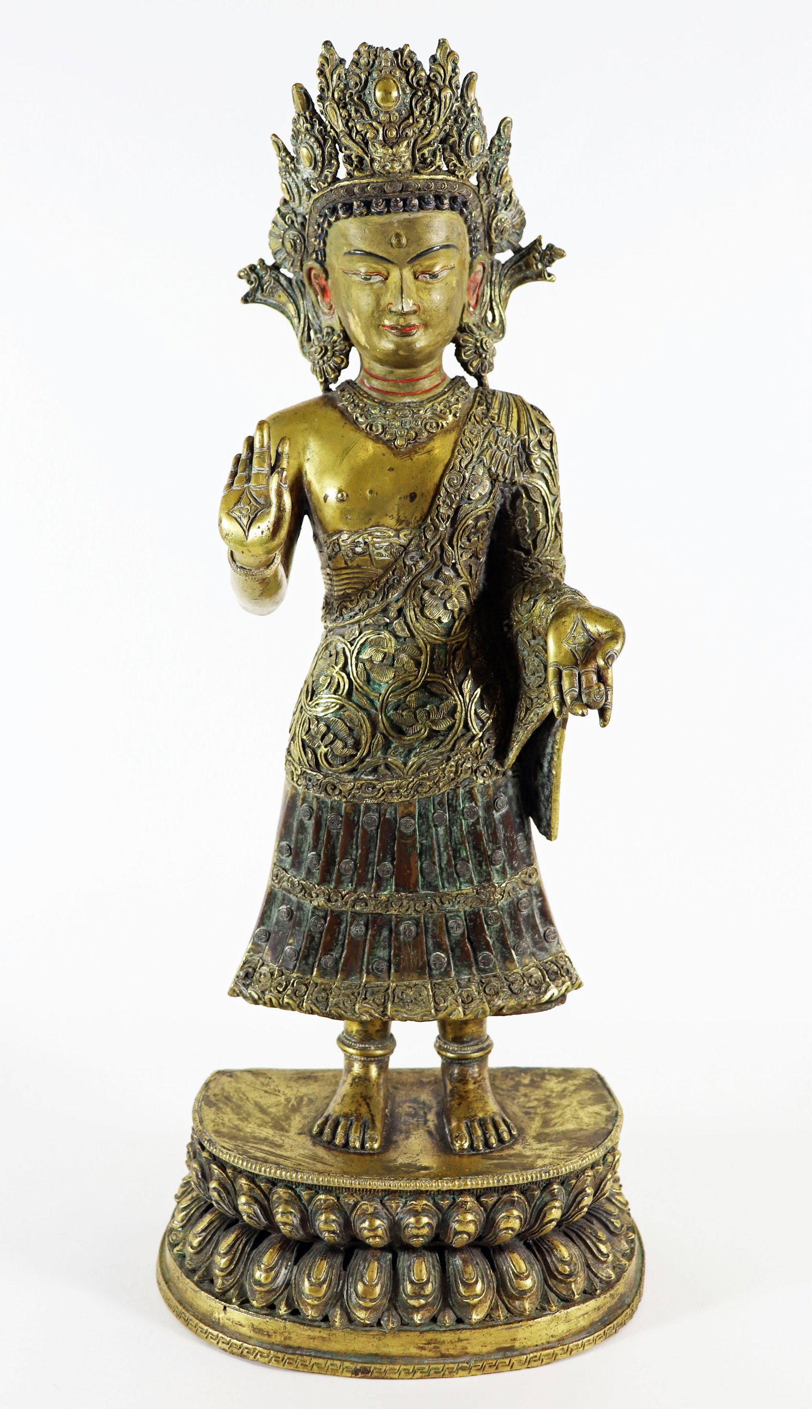 EARLY NEPAL BRONZE DIPANKARA BUDDHA (1 of 7)