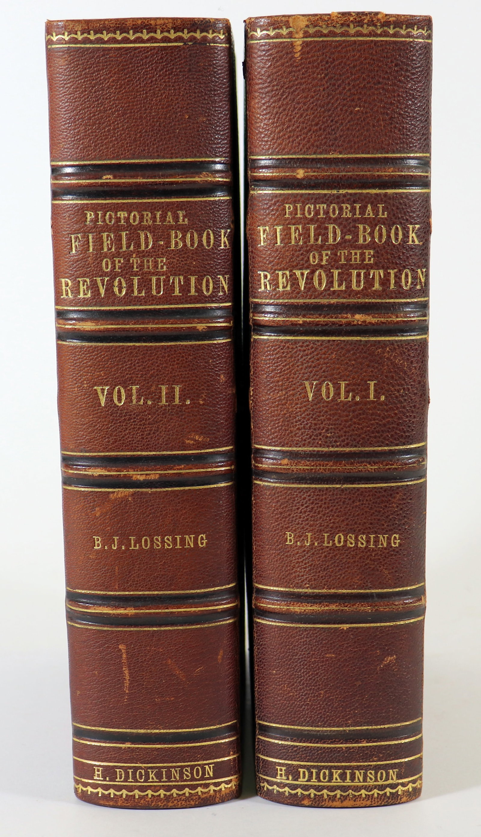 LOSSING'S PICTORIAL FIELD BOOK OF THE REVOLUTION: The pictorial field book of the Revolution, by Benson J. Lossing, in two Volumes, I and II, Published in New York by Harper and Brothers, Franklin Square. Entered into Congress 1850.