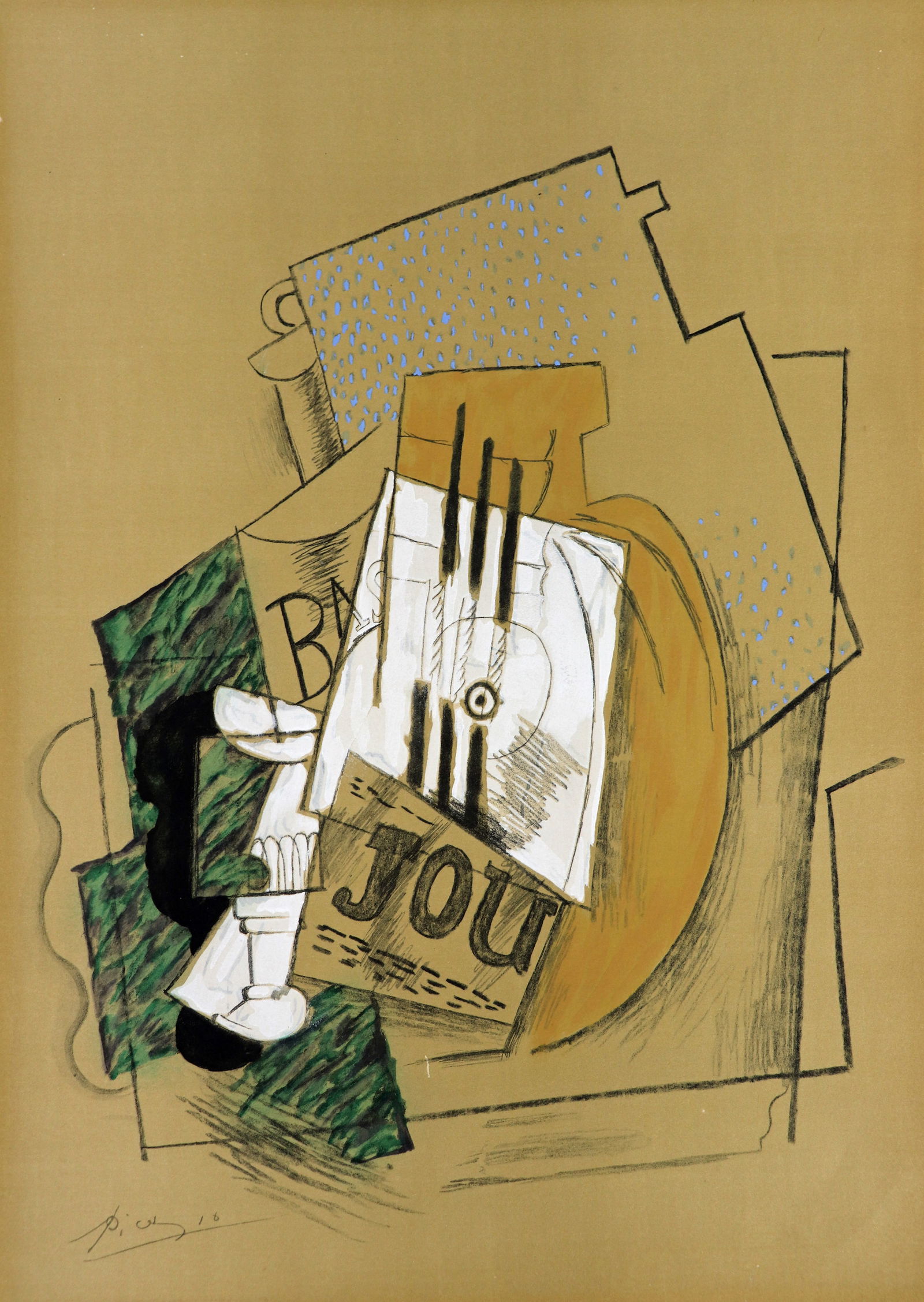 PABLO PICASSO STILL LIFE COLOR LITHOGRAPH (1 of 3)