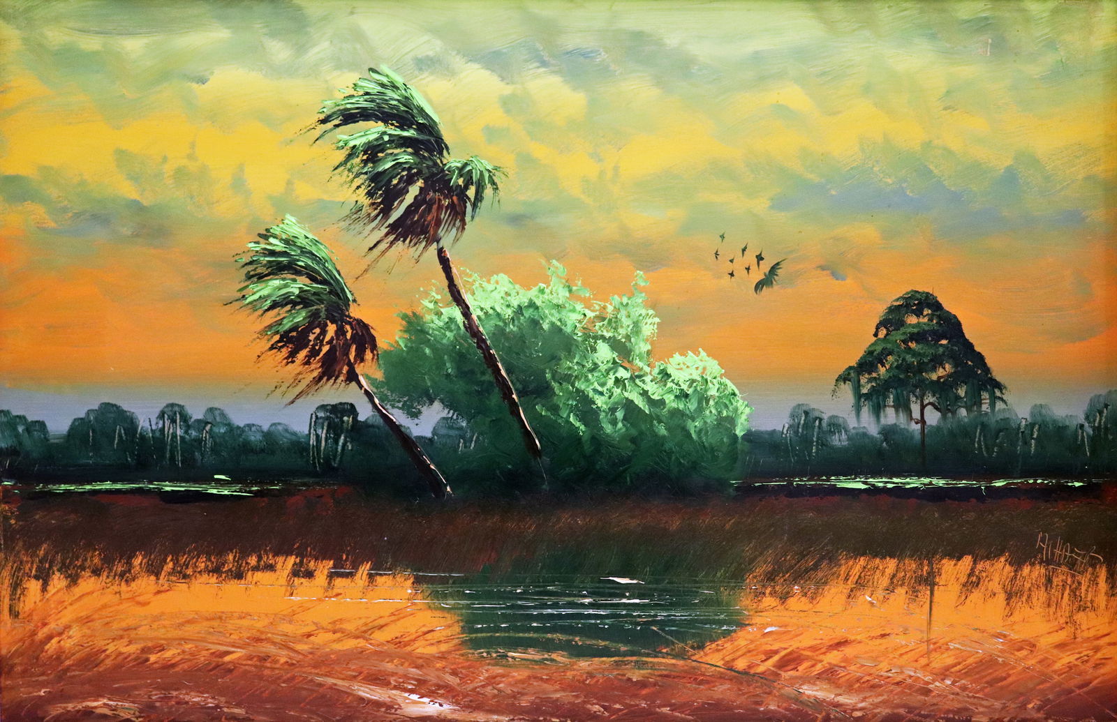 ALFRED HAIR COLORFUL BACKWOODS HIGHWAYMEN PAINTING (1 of 6)