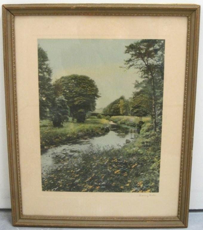 WALLACE NUTTING BONNY DALE HAND COLORED PHOTOGRAPH: 14 1/2" x 11 1/2" HAND COLORED PHOTO