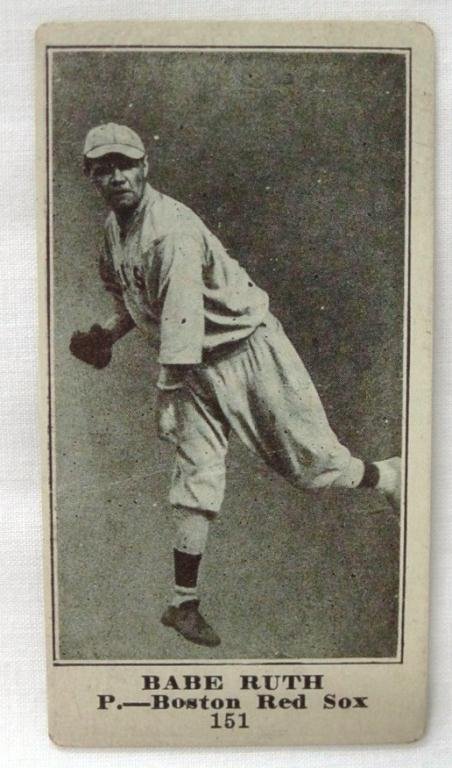 1916 BABE RUTH THE SPORTING NEWS BASEBALL CARD: # 151.