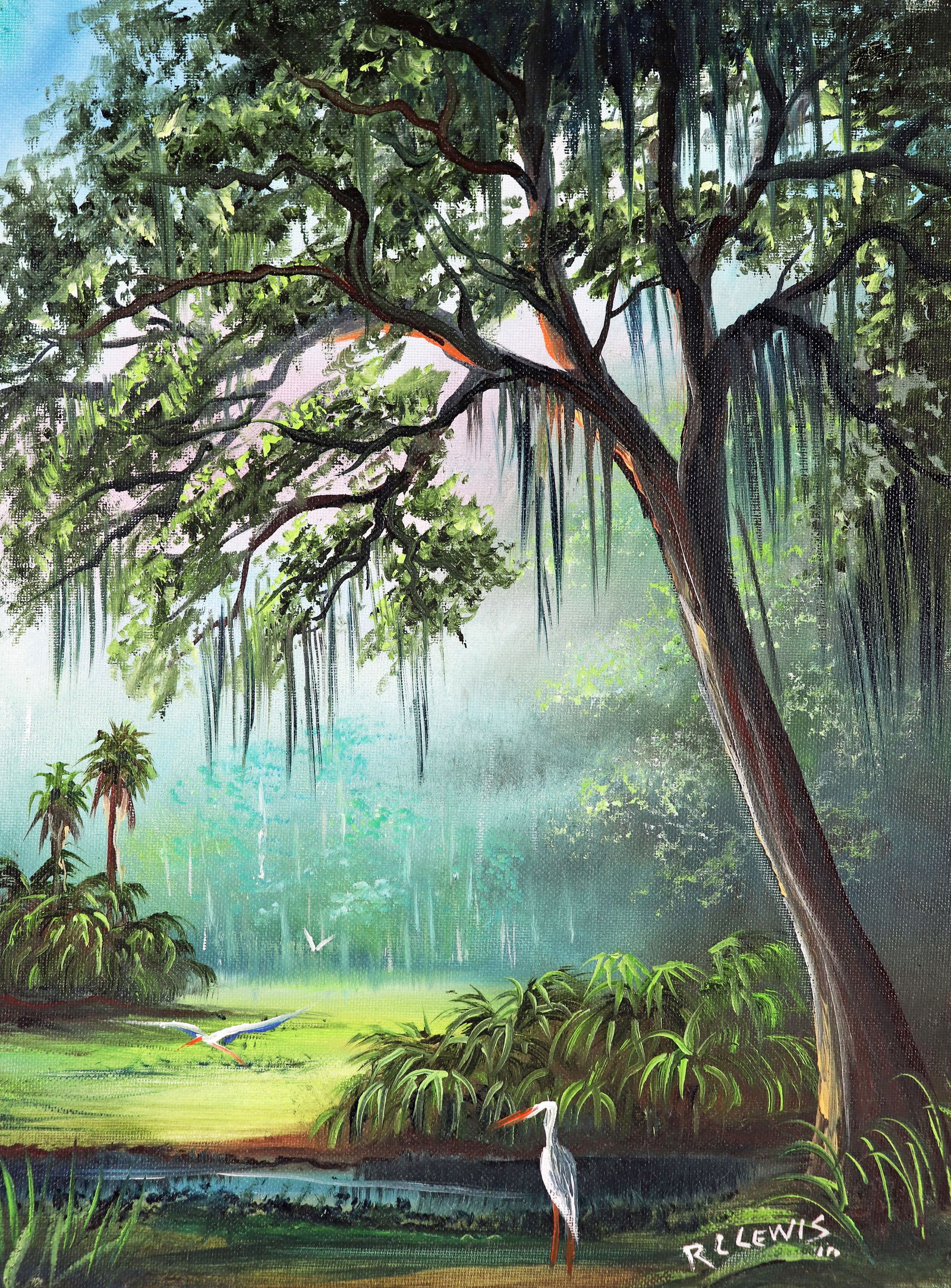 R.L. LEWIS FLORIDA SANCTUARY HIGHWAYMEN PAINTING (1 of 4)