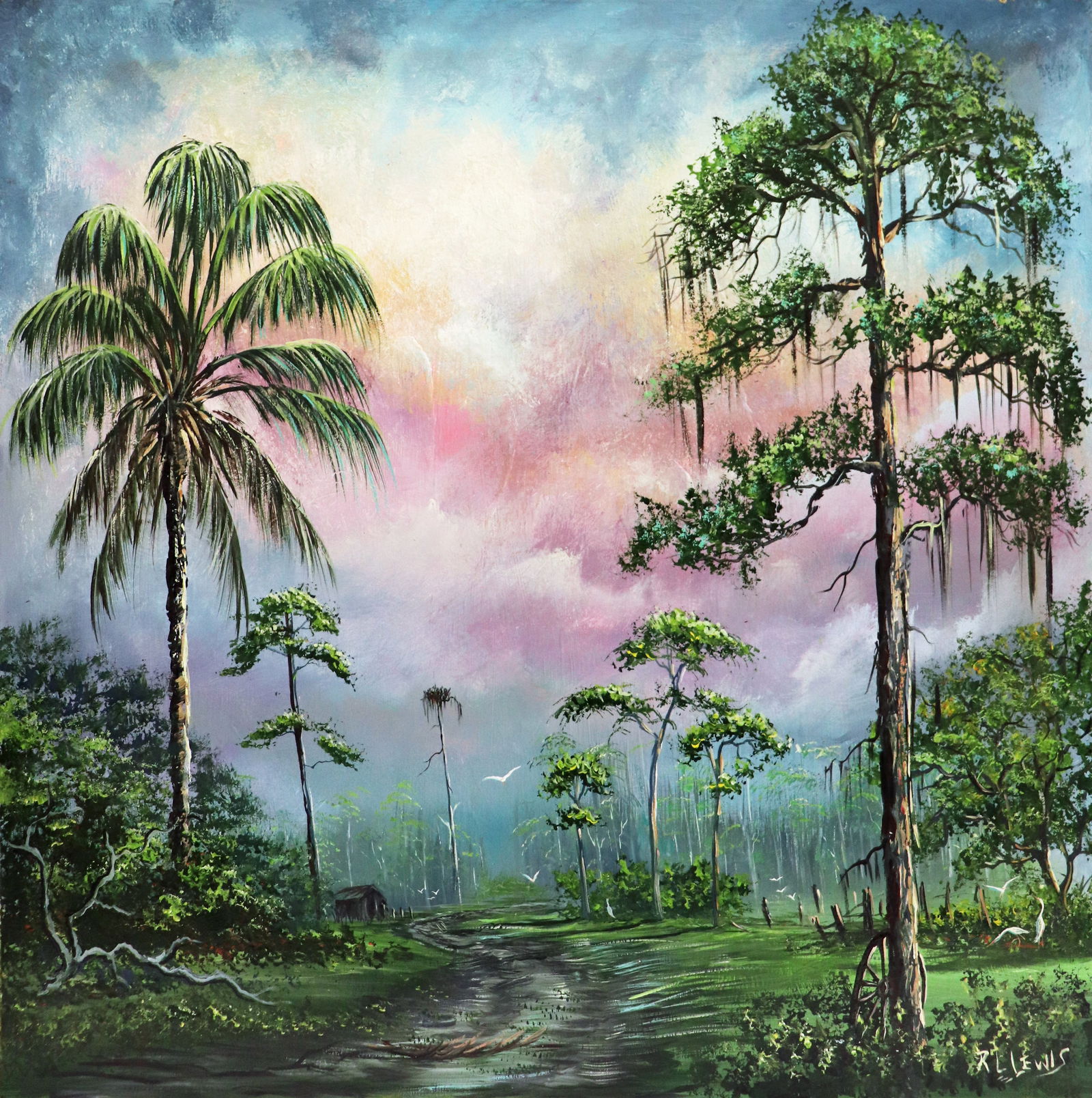 R.L LEWIS TOSOHATACHEE RESERVE HIGHWAYMEN PAINTING (1 of 10)