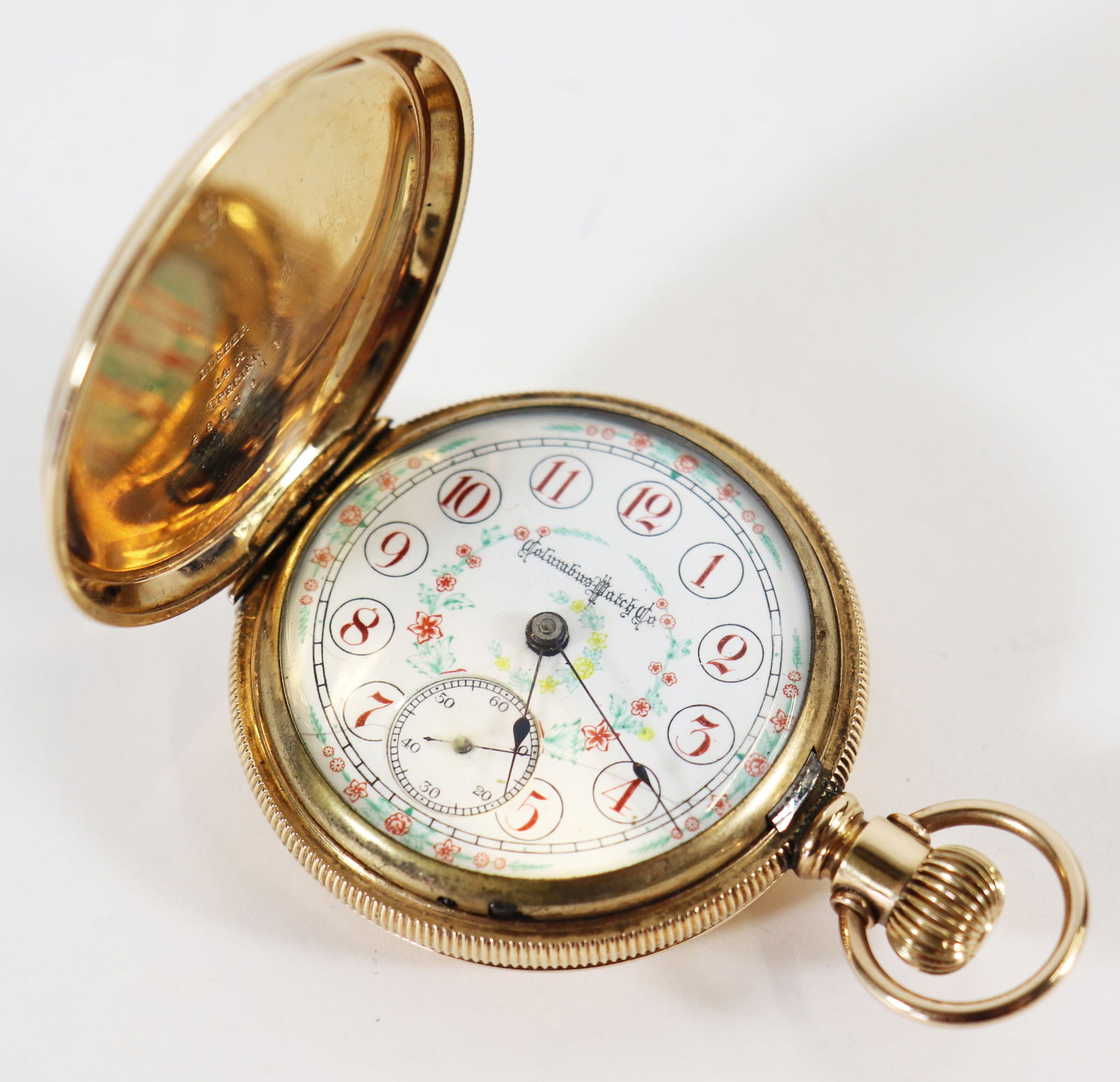 14K GOLD FILLED COLUMBUS WATCH CO POCKET WATCH (1 of 7)