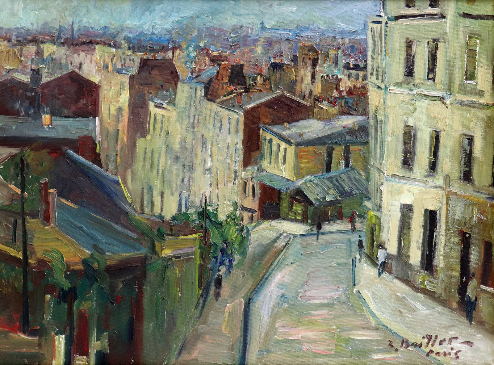 ZOMA BAITLER PARIS CITY SCENE PAINTING (1 of 5)