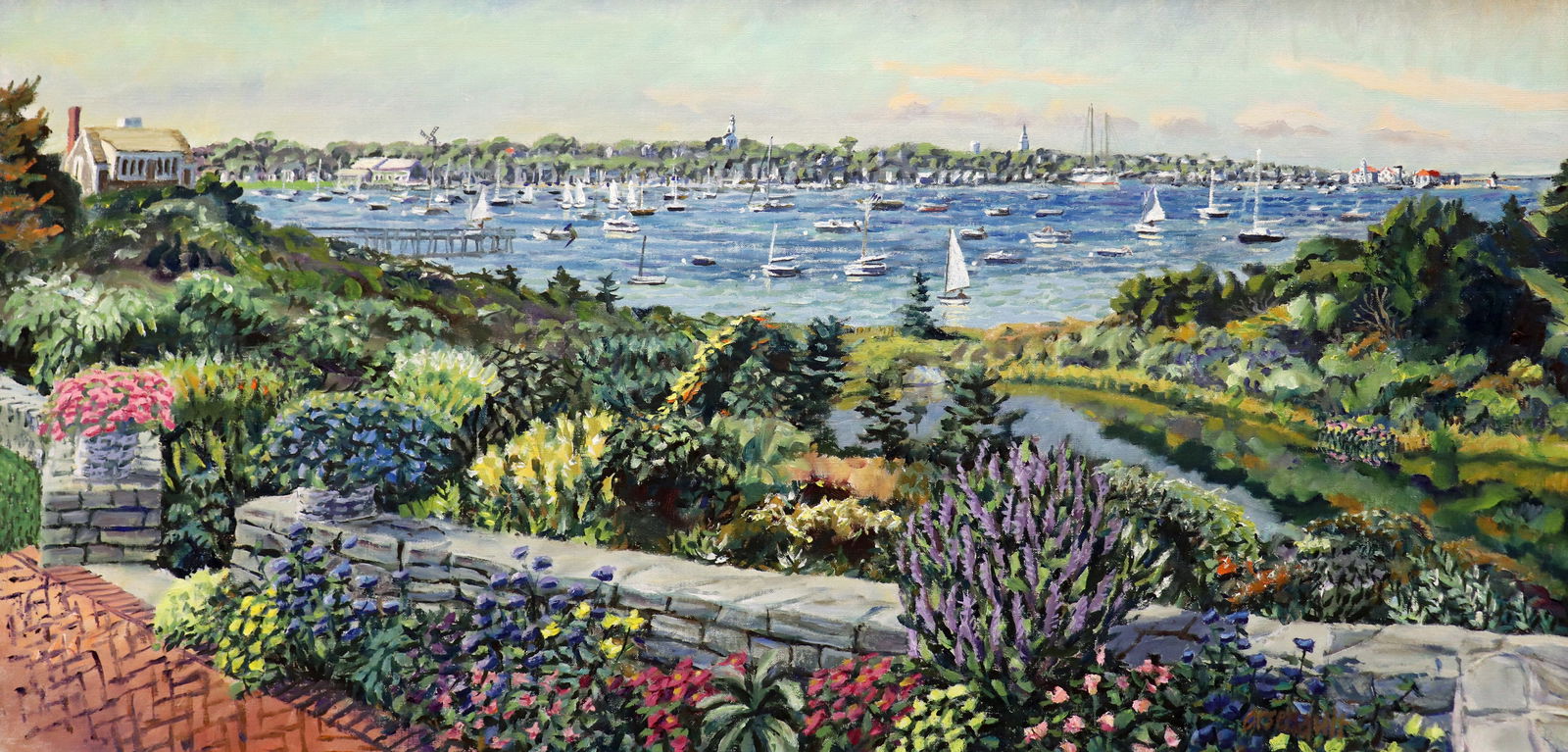 PAUL ARSENAULT "NANTUCKET PANORAMA" PAINTING (1 of 7)