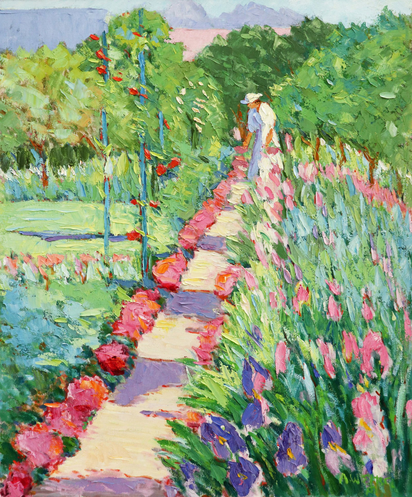 ANN WEIBEL GARDEN FLOWERS PAINTING (1 of 5)