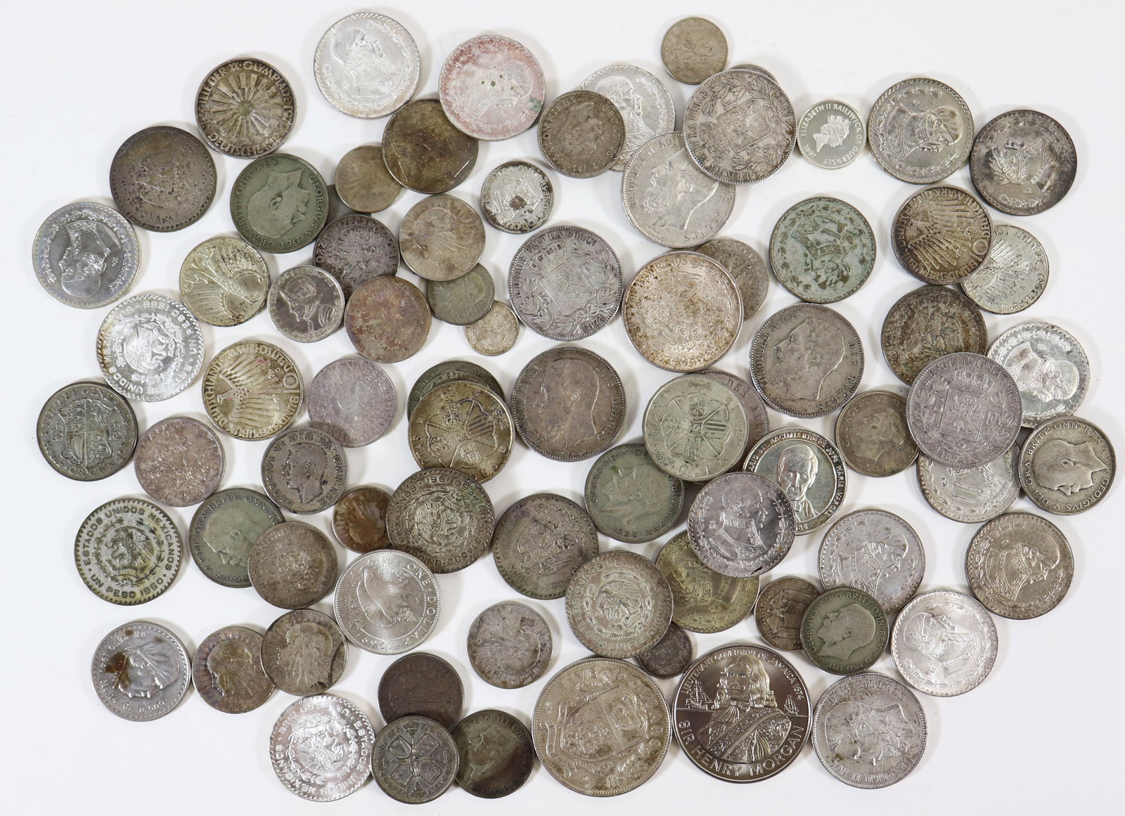 LARGE SILVER FOREIGN COIN LOT (1 of 4)