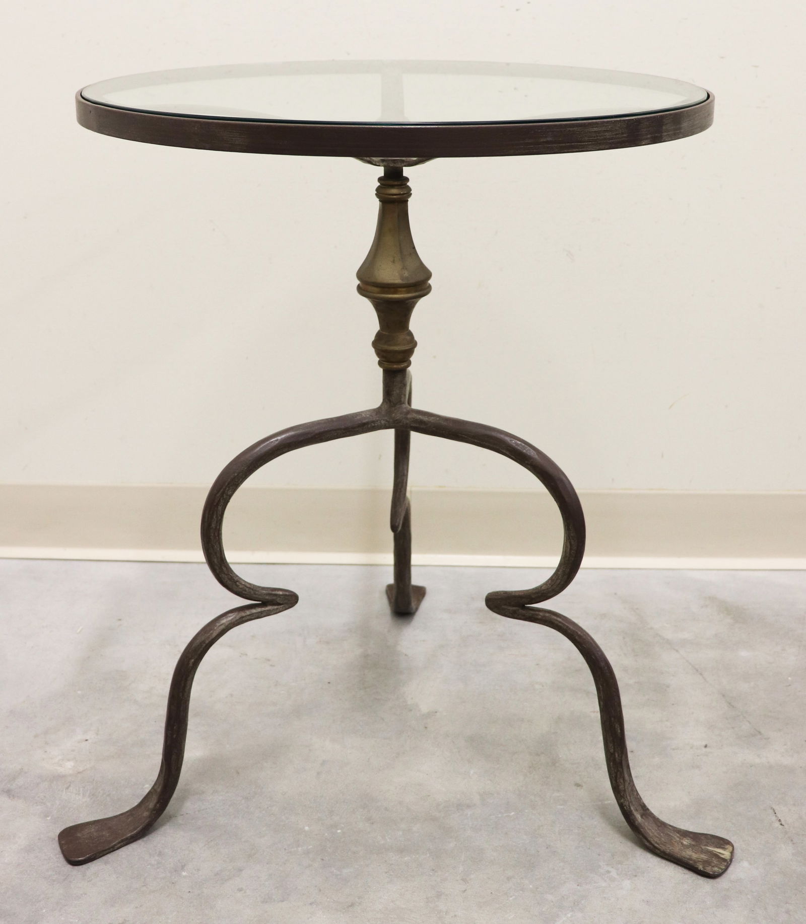 IRON & GLASS ACCENT TABLE (1 of 3)