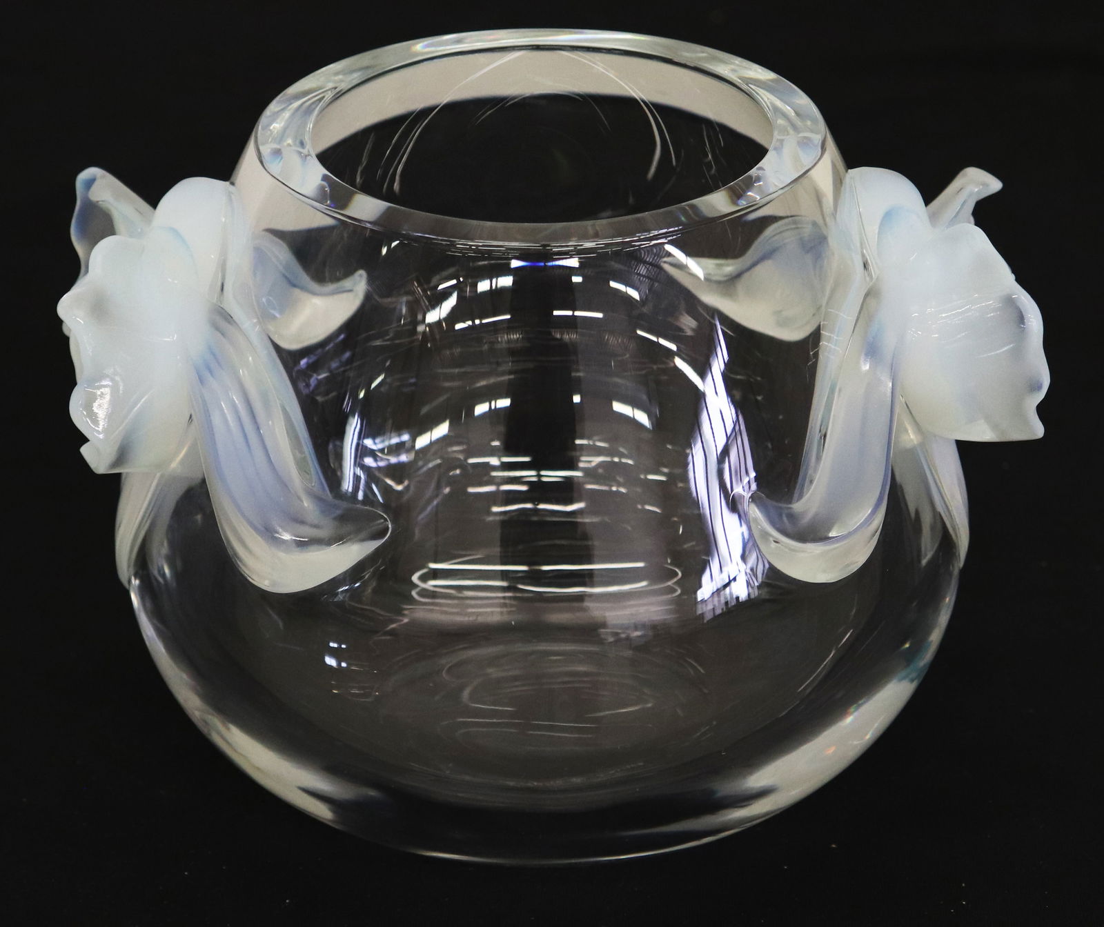 LALIQUE OPALESCENT ORCHIDEE VASE (1 of 6)
