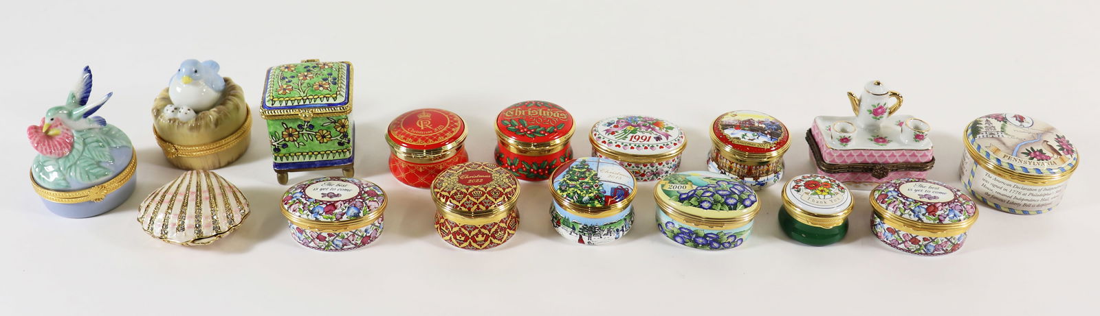 (16) HALCYON DAYS ENAMELED BOXES & TRINKET BOXES (1 of 4)