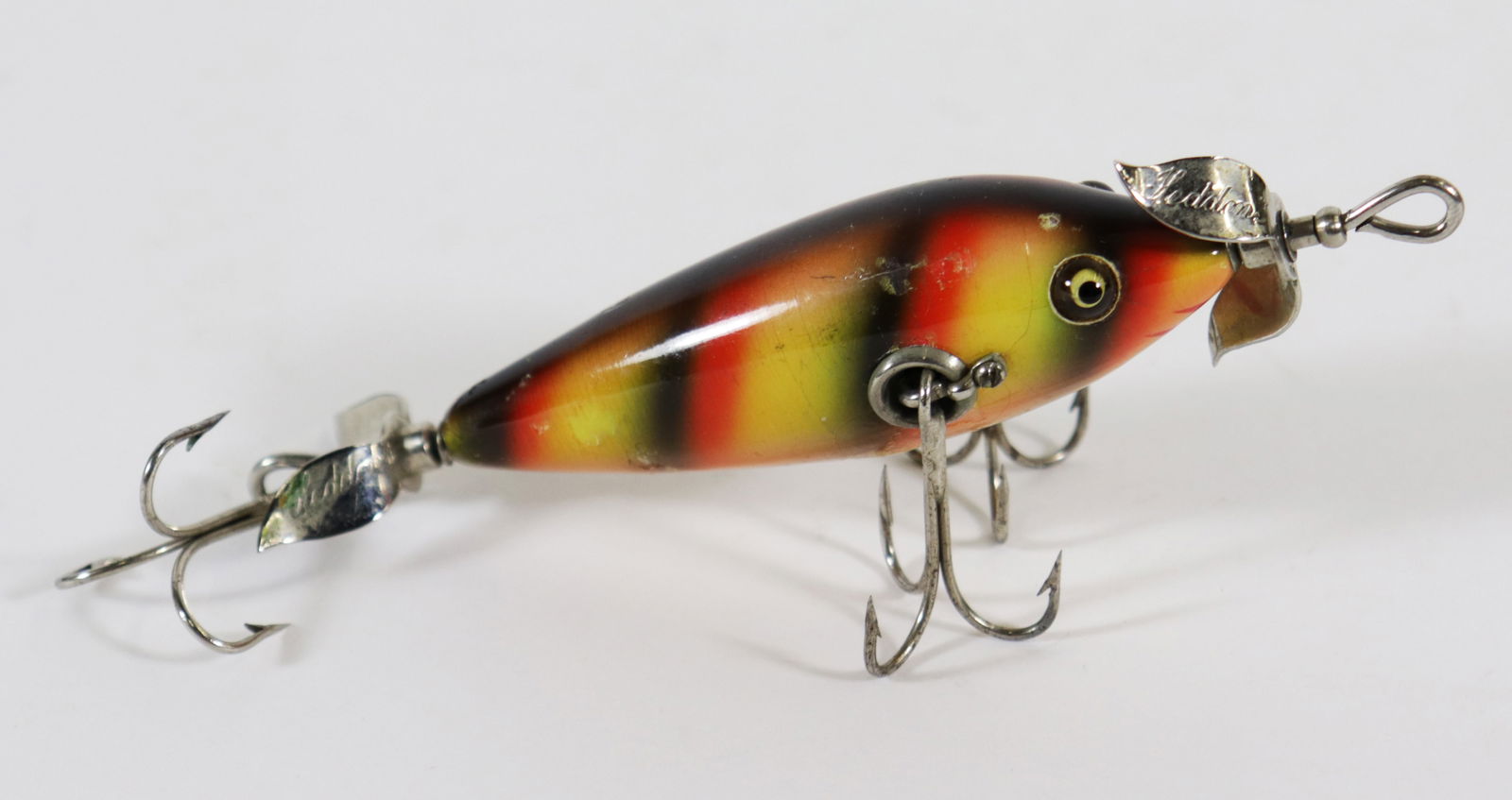 VINTAGE HEDDON 3 HOOK HIGH HEAD MINNOW LURE (1 of 2)