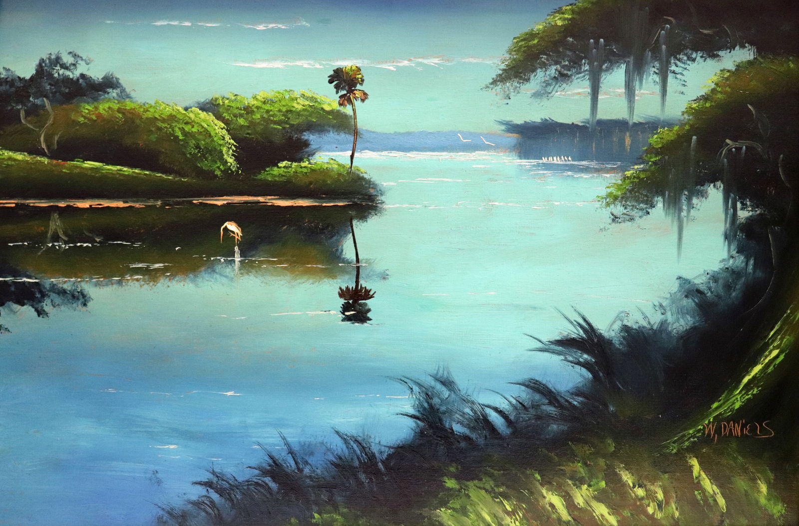 WILLIE DANIELS BLUE RIVER HIGHWAYMEN PAINTING (1 of 5)