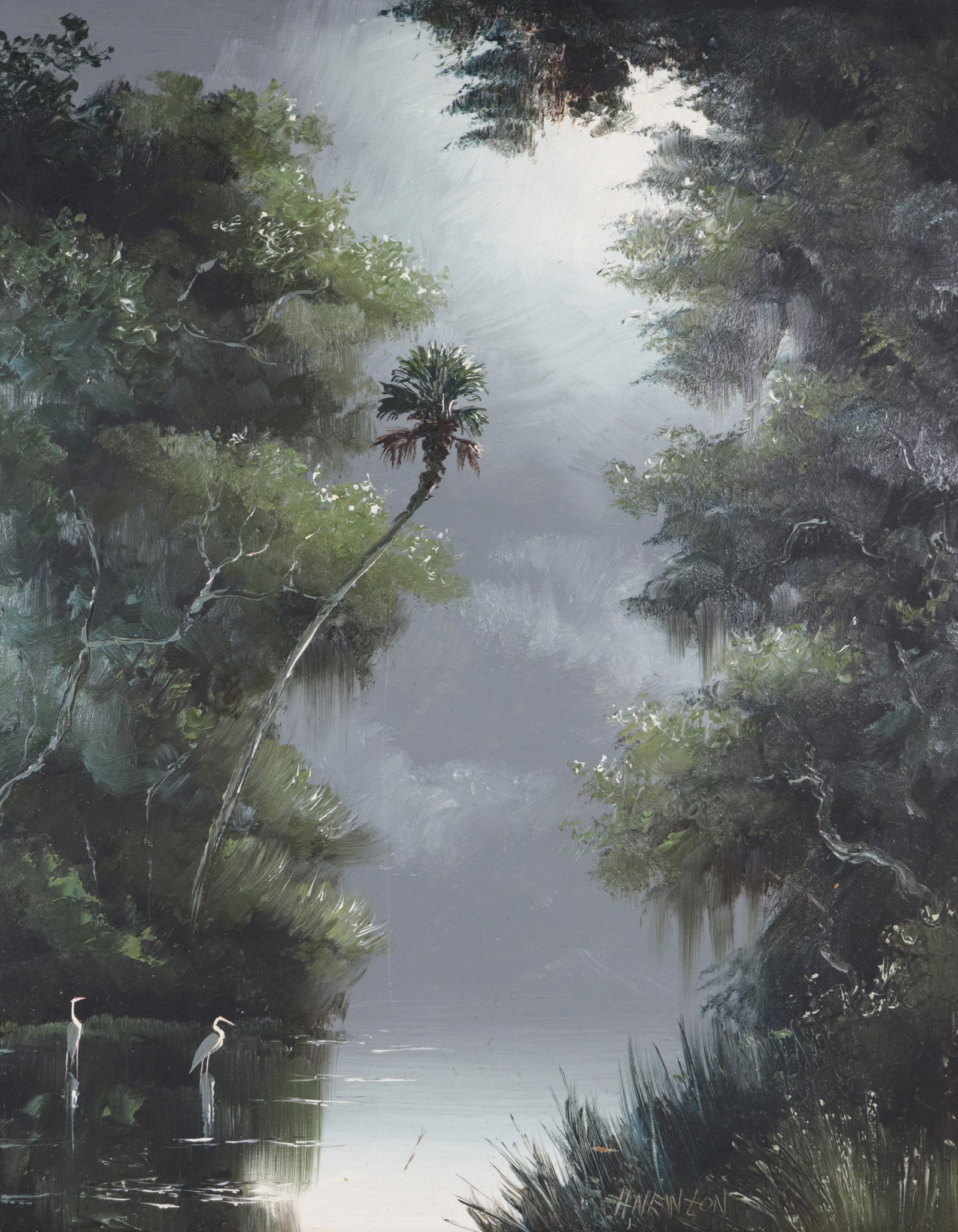 HAROLD NEWTON NIGHT INLET HIGHWAYMEN PAINTING (1 of 6)