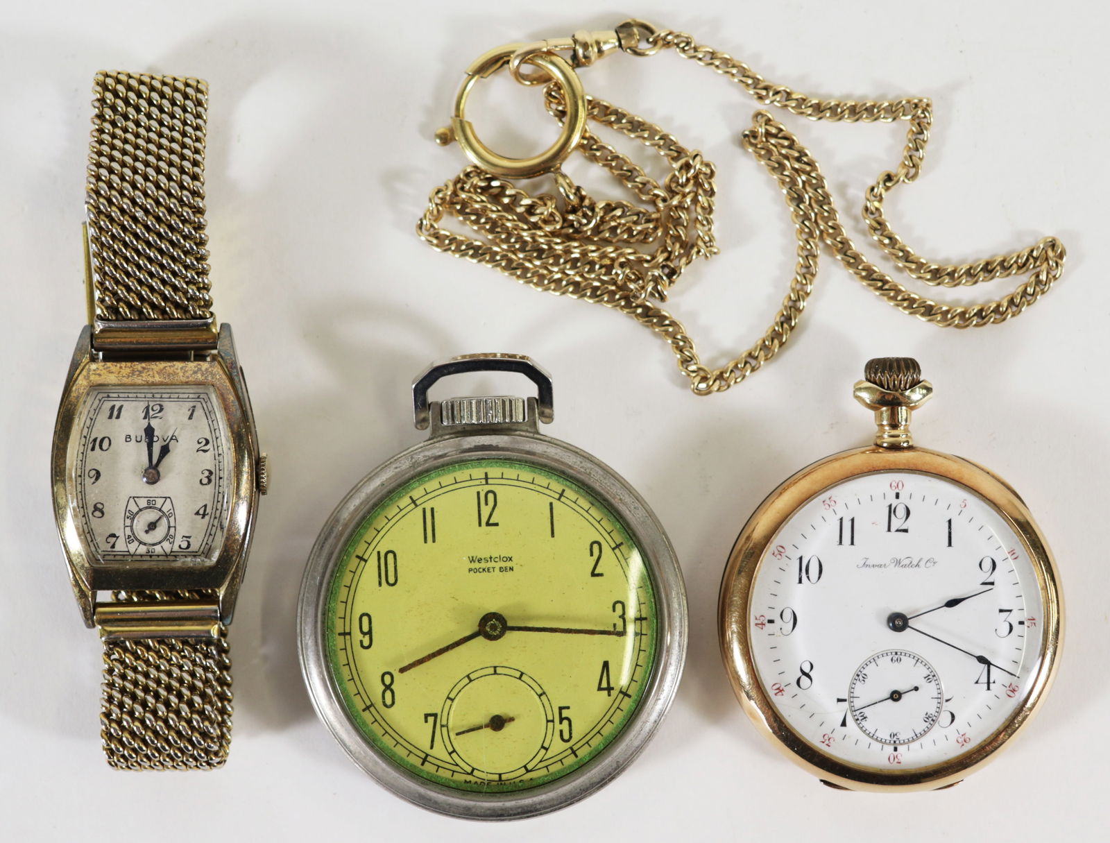 VINTAGE MEN'S WATCHES & 14K GOLD POCKETWATCH (1 of 5)