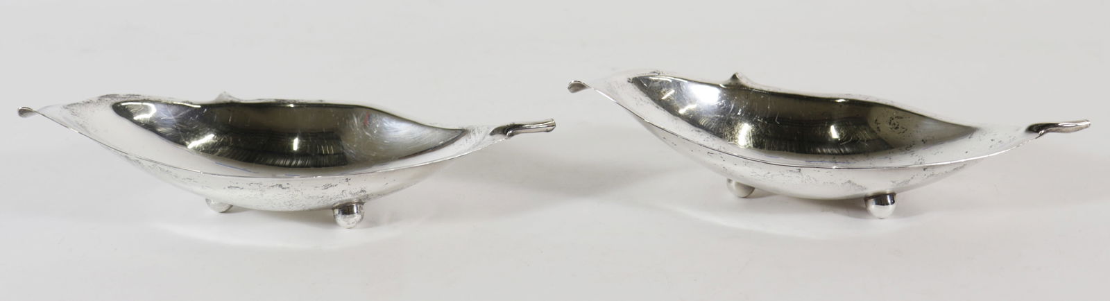 (2) MODERN CARTIER HAND MADE STERLING LEAF DISHES (1 of 4)