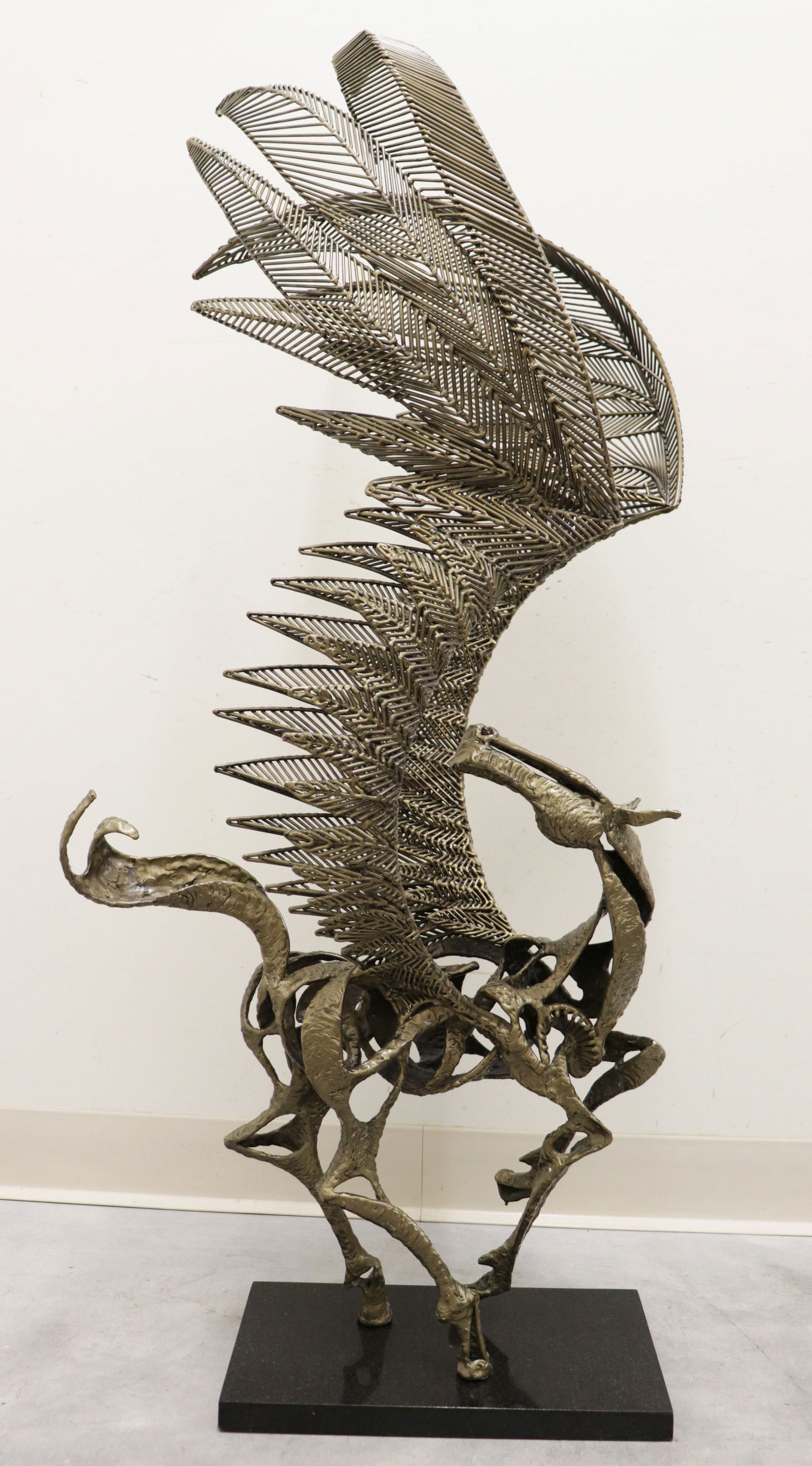 LARGE ABSTRACT PEGASUS HORSE SCULPTURE (1 of 5)