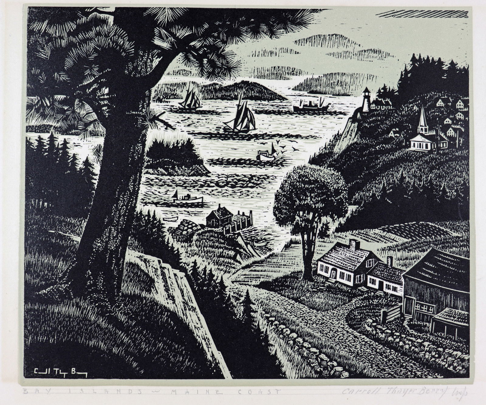 CARROLL THAYER BERRY MAINE COAST WOODBLOCK (1 of 4)