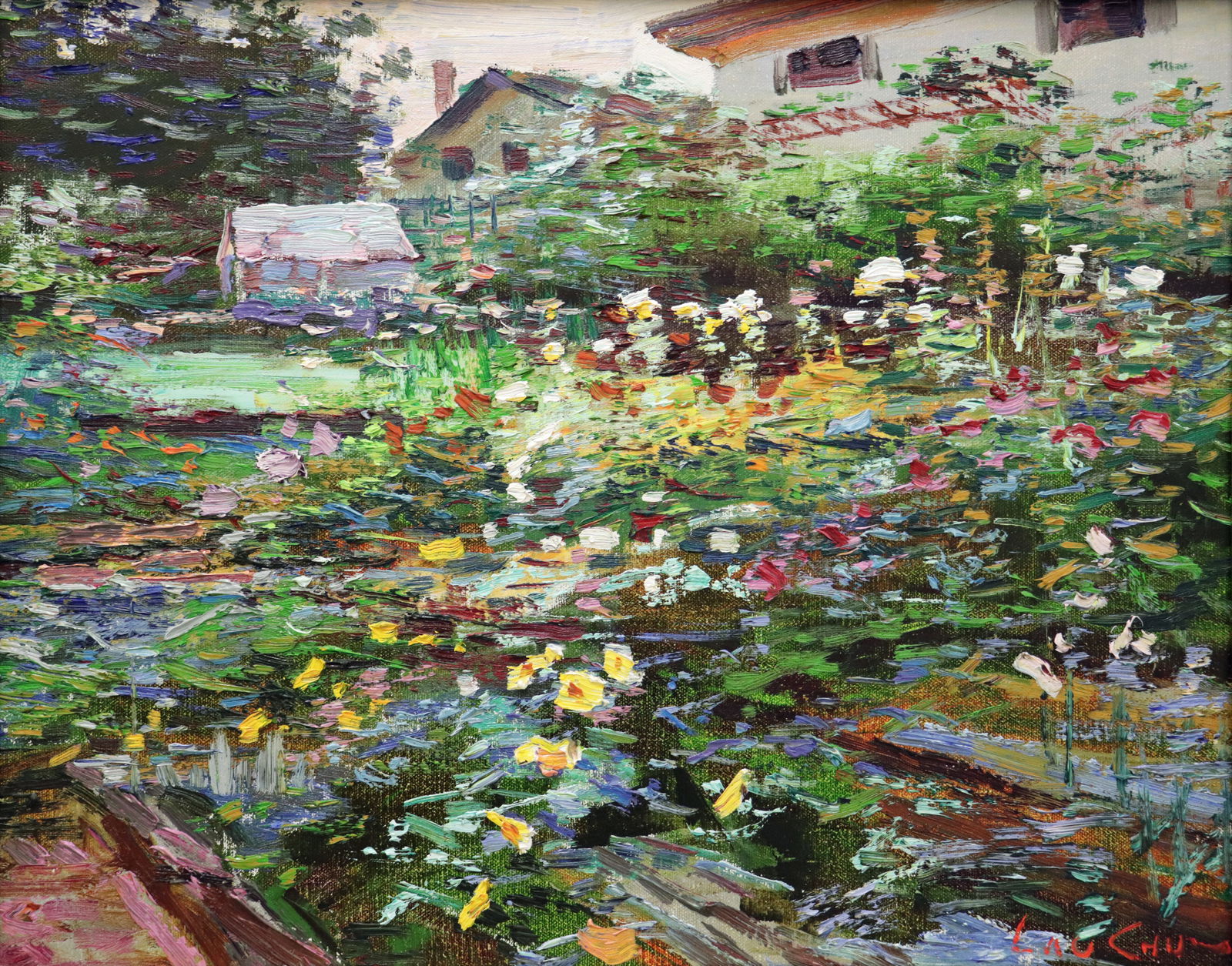 LAU CHUN "BEHIND THE FENCE" PAINTING (1 of 6)